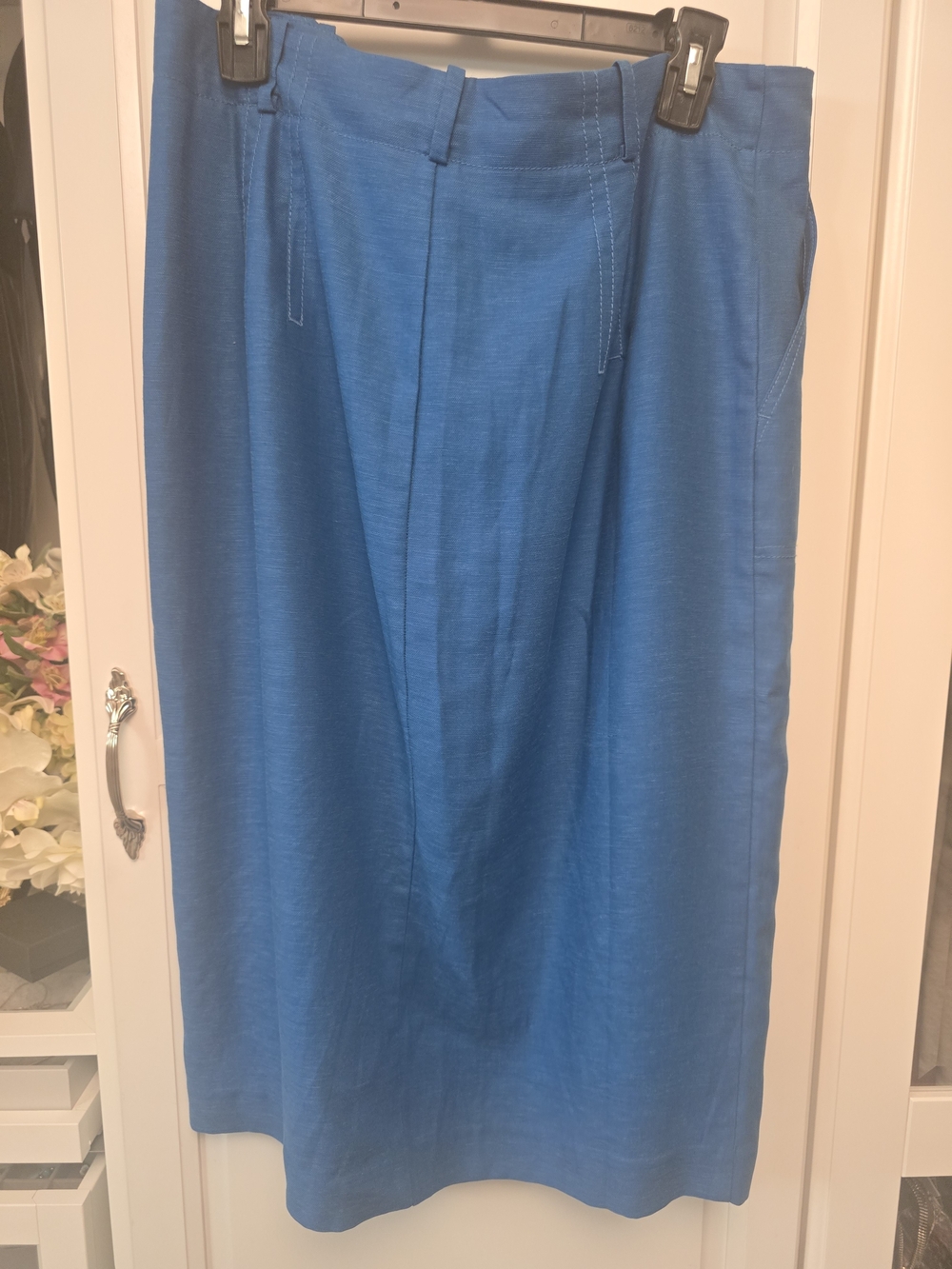 Ann Taylor Vibrant Blue Midi Skirt